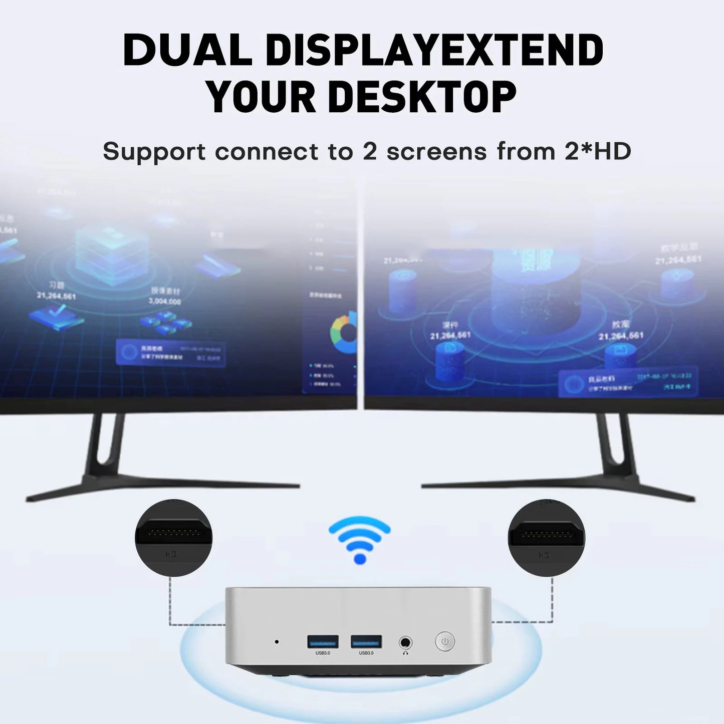 Kompakter Mini-Desktop-PC mit Intel Core i7 – Stilvoll, leistungsstark, vielseitig