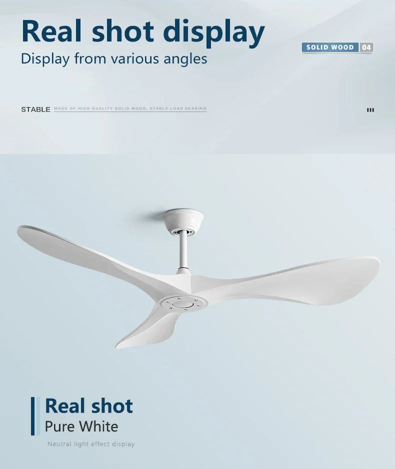 52 Zoll DC-Deckenventilator mit Fernbedienung & ABS-Flügeln