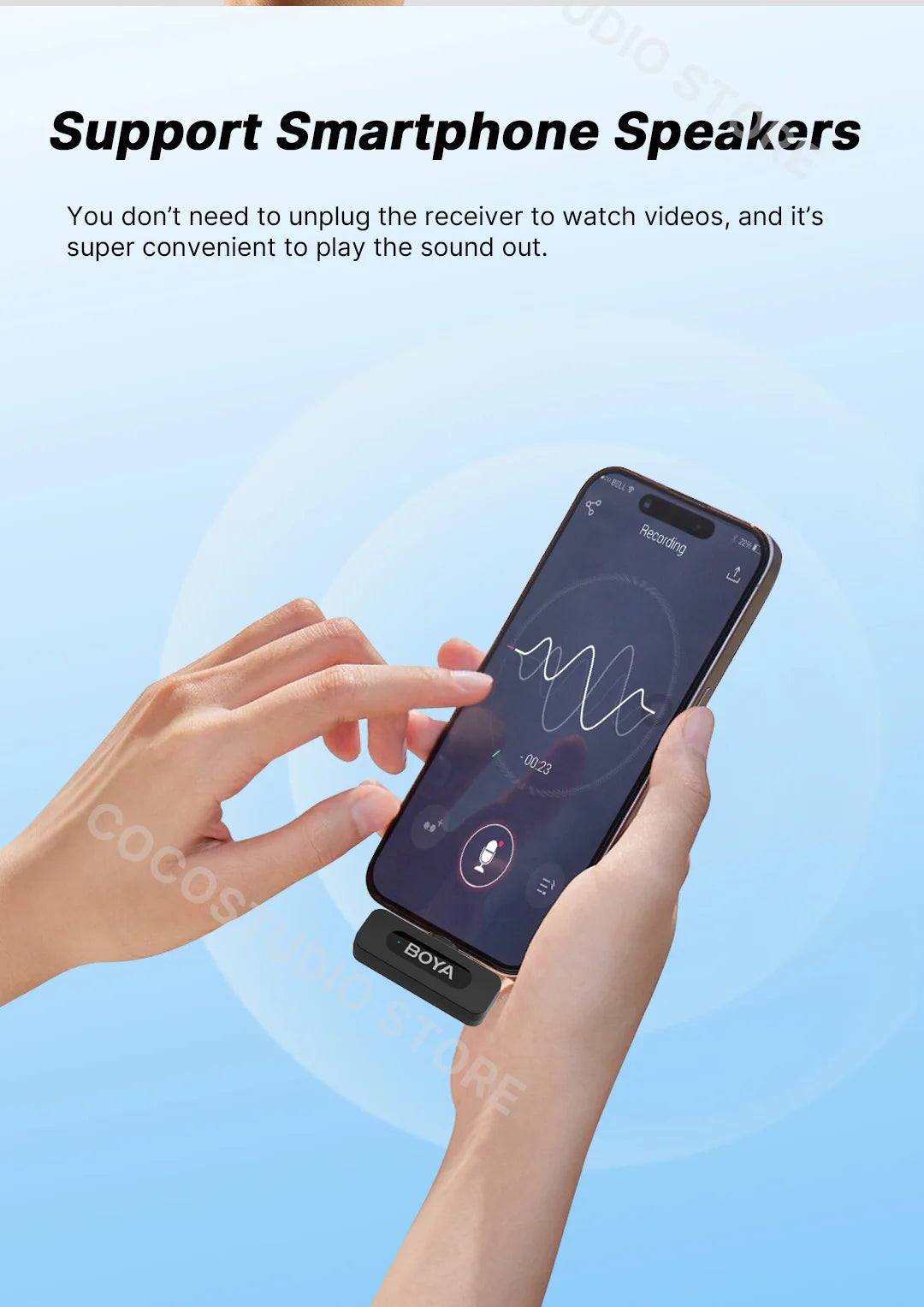 BOYA BY‑V3 2‑Kanal Wireless Lavalier-Mikrofon mit Ladeetui