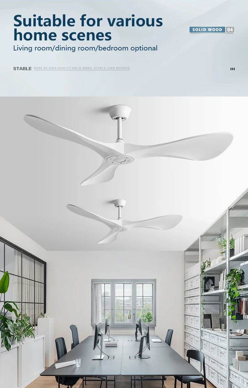 52 Zoll DC-Deckenventilator mit Fernbedienung & ABS-Flügeln