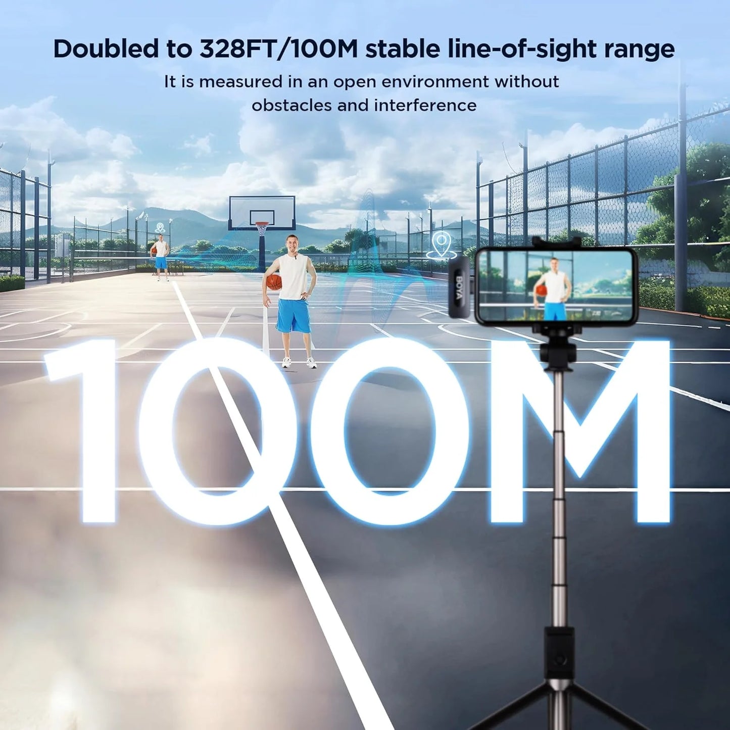 BOYA BY‑V3 2‑Kanal Wireless Lavalier-Mikrofon mit Ladeetui