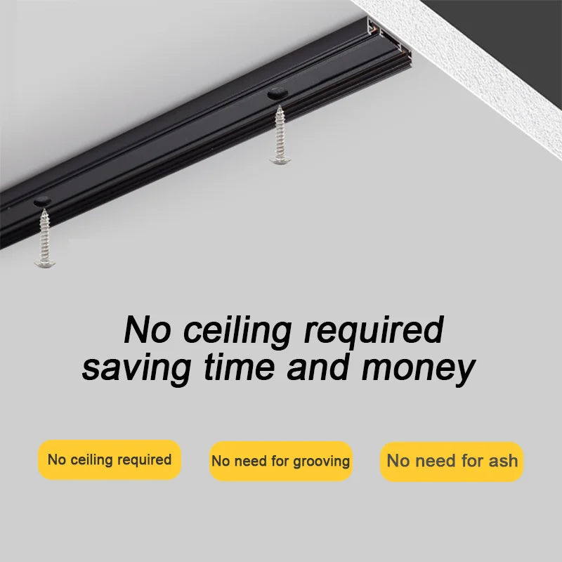 Ultradünne magnetische Aluminium-Schienenleuchte der ST1-Serie, 6 mm