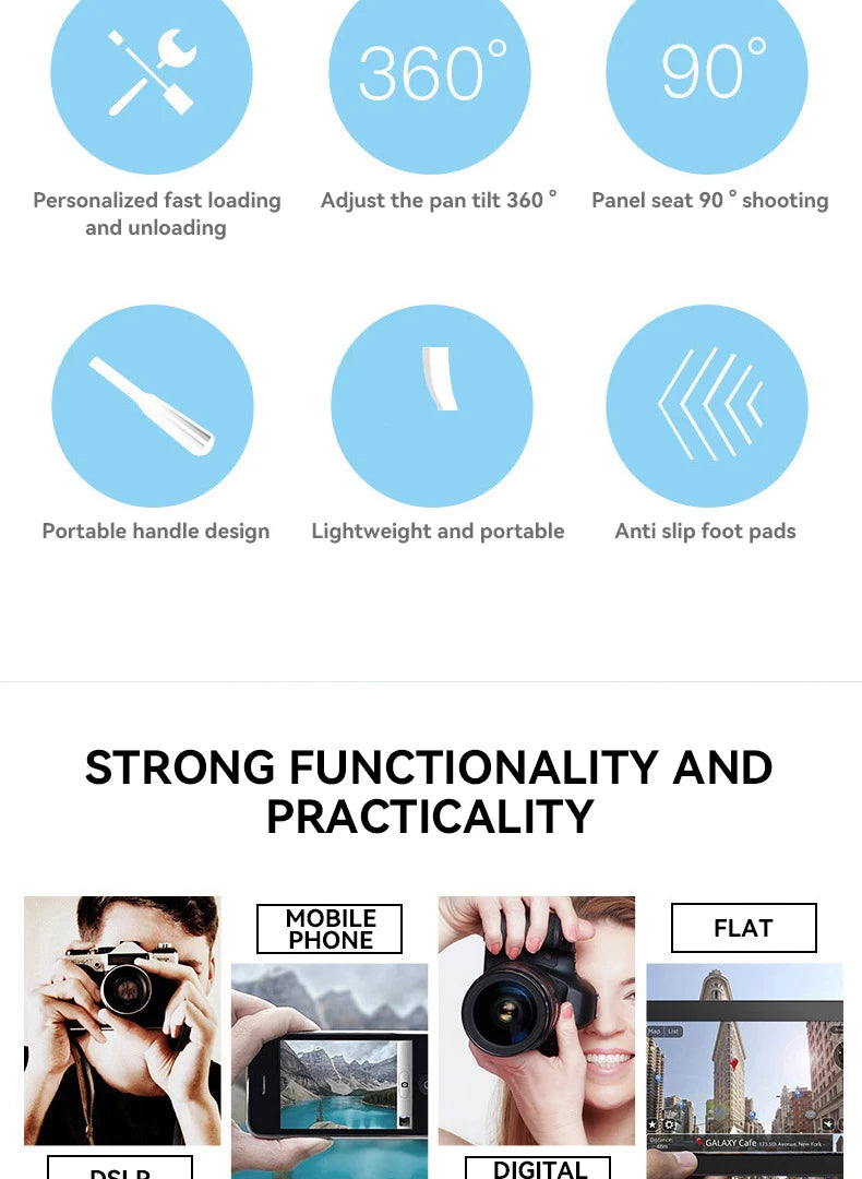 3120 Telefon Stativ 40 zoll Universal Fotografie für Gopro iPhone Samsung Xiaomi Huawei Telefon Aluminium Reise Tripode Par